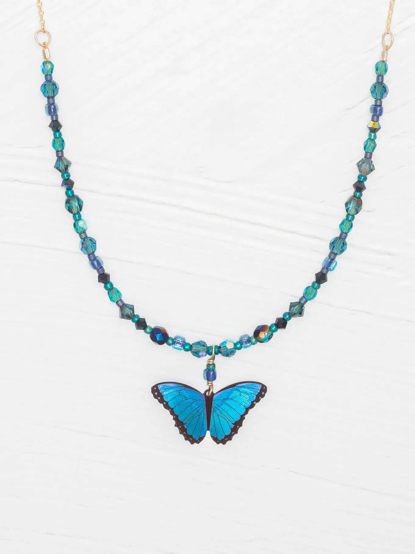 Bella Butterfly Beaded Necklace