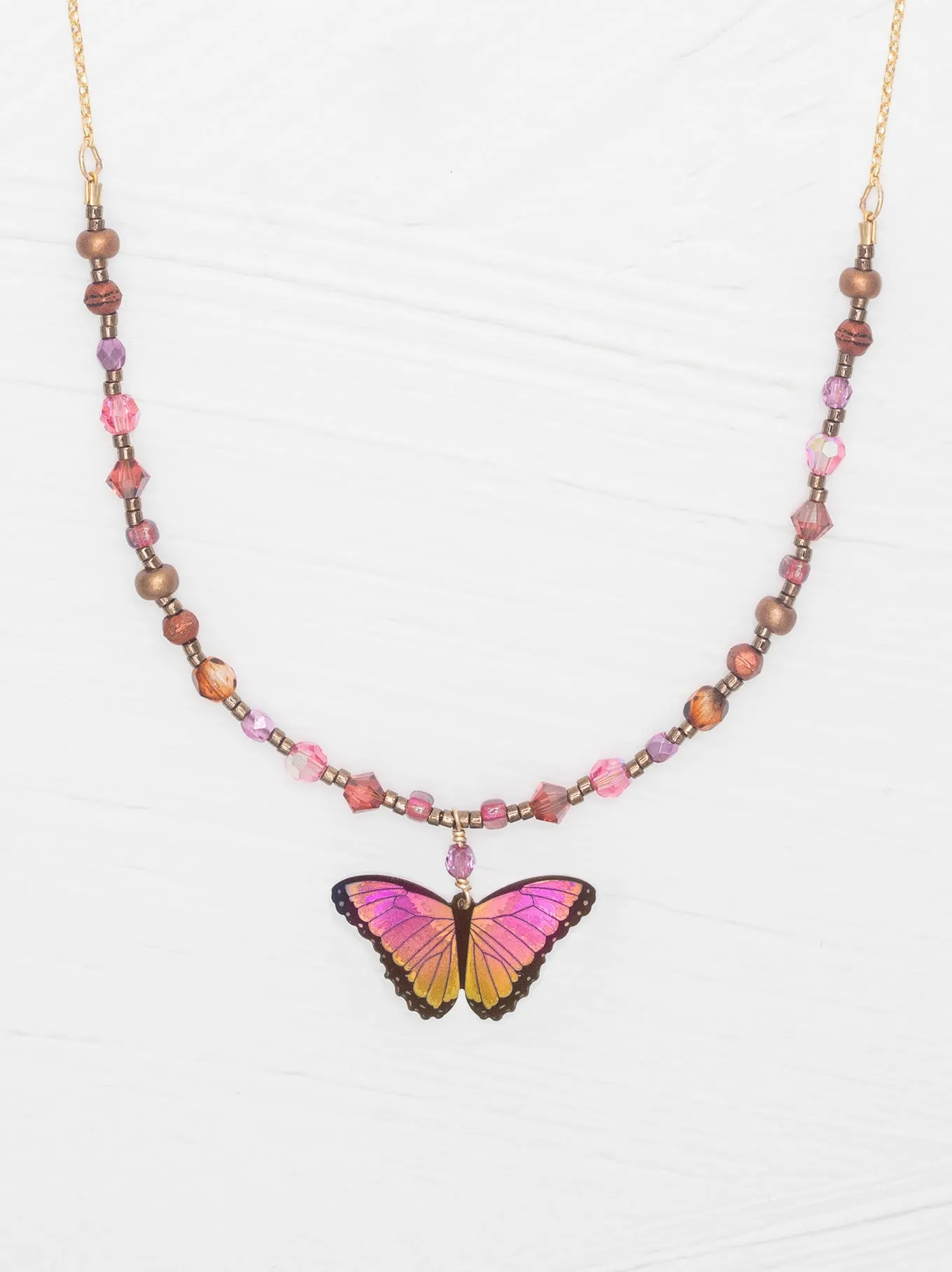 Bella Butterfly Beaded Necklace