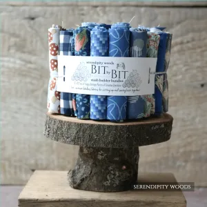 Bit by Bit Stash Builder Bundle, BLUE - Scrappy Scrap Fat Sixteenth Bundle - 20 or 30 pc