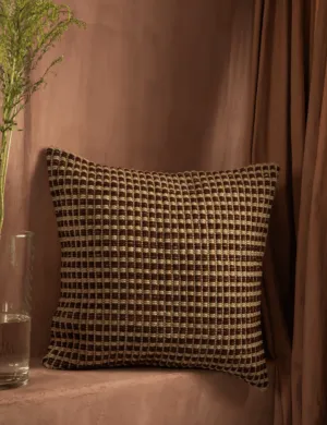 Brown Honeycomb Wool Pillow