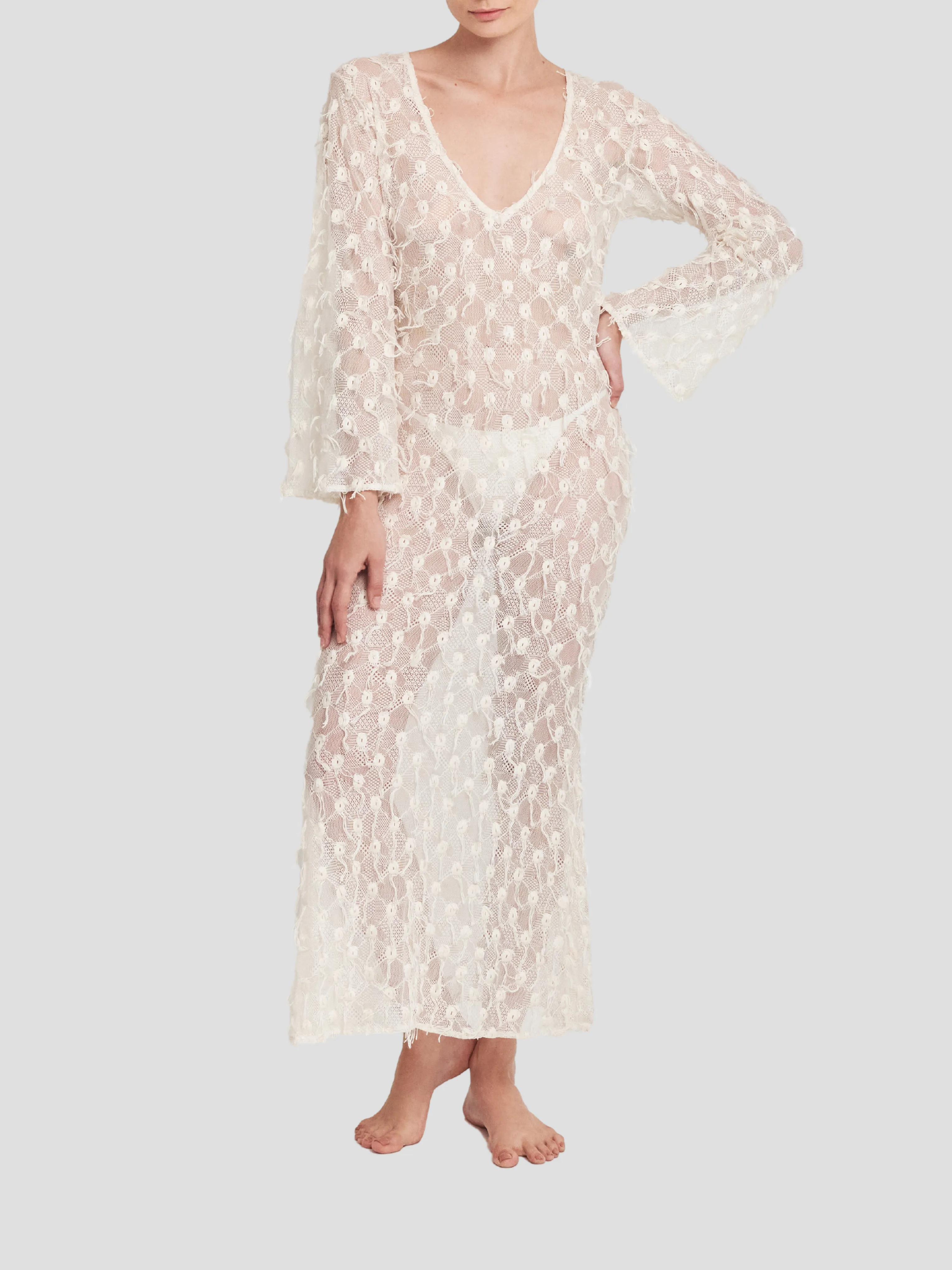 Chantilly Embroidered Long Dress
