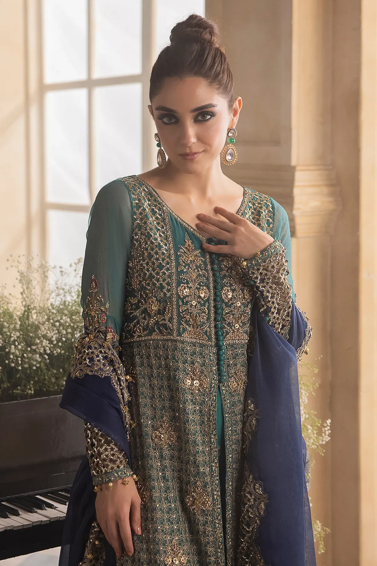 Charizma Wedding Festive Unstitched Luxury Handwork Chiffon Collection DJW4-07