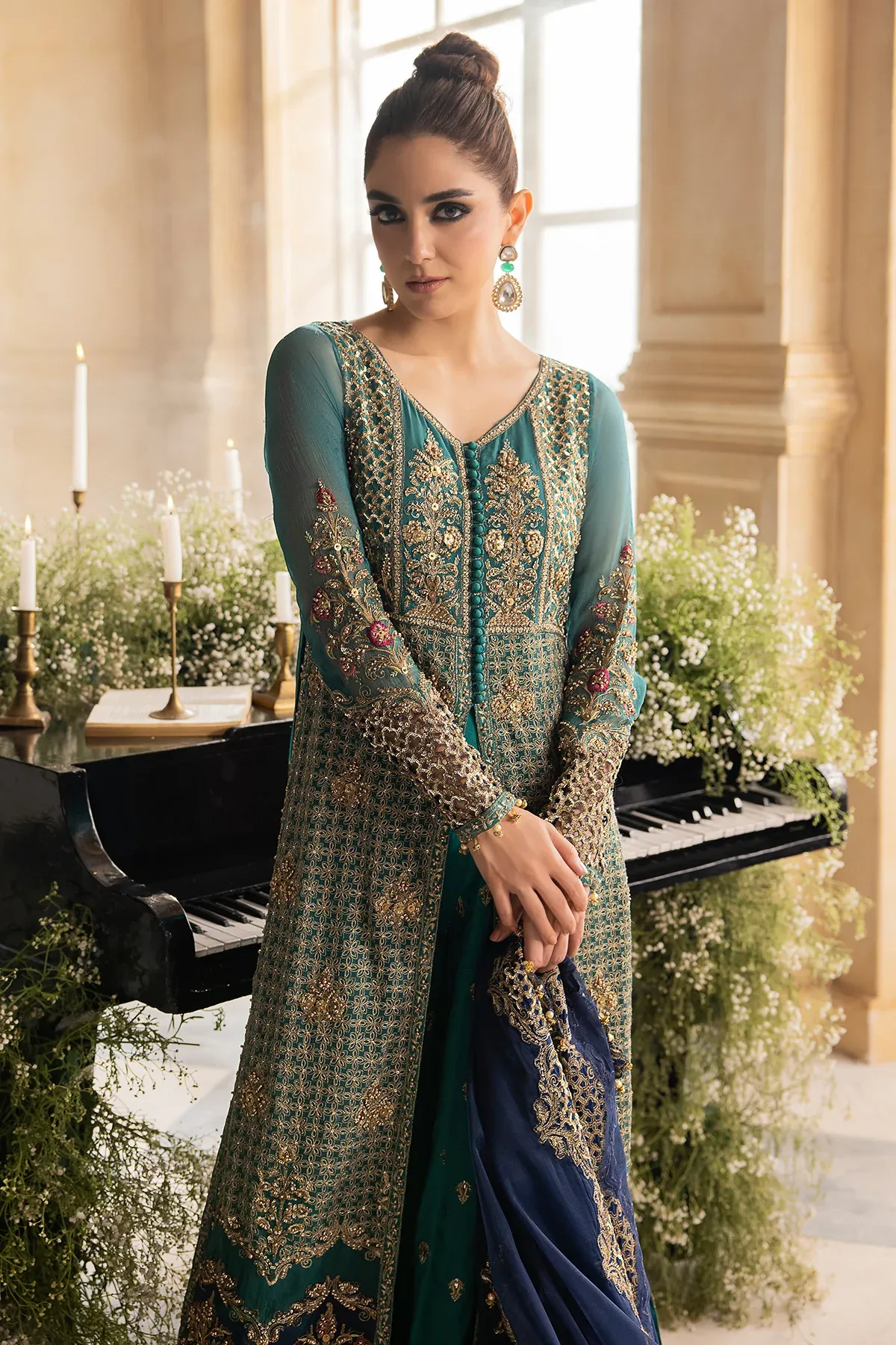 Charizma Wedding Festive Unstitched Luxury Handwork Chiffon Collection DJW4-07