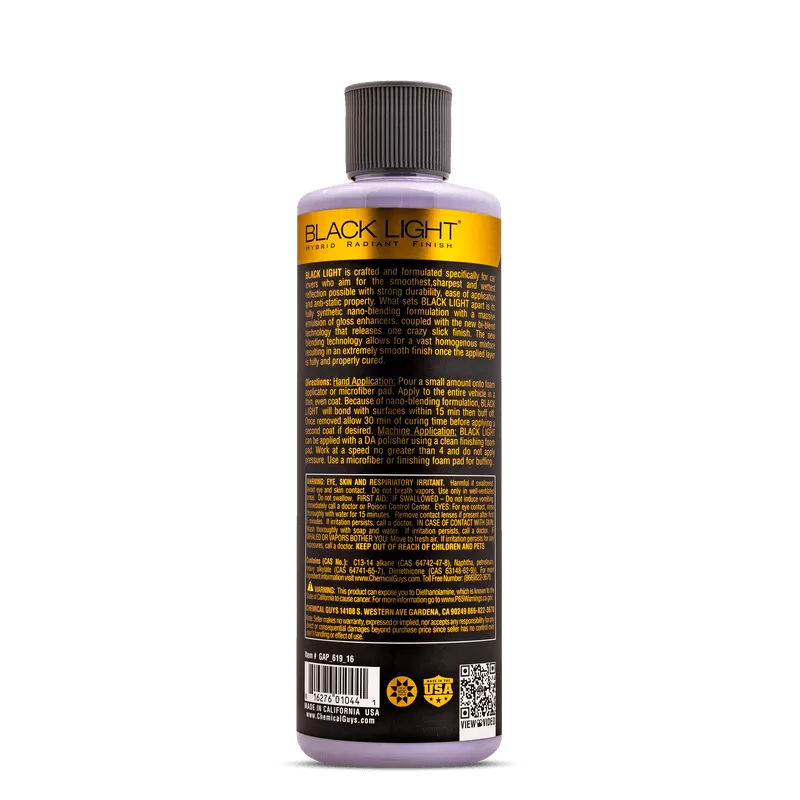 Chemical Guys Black Light Hybrid Glaze & Sealant, 473ml