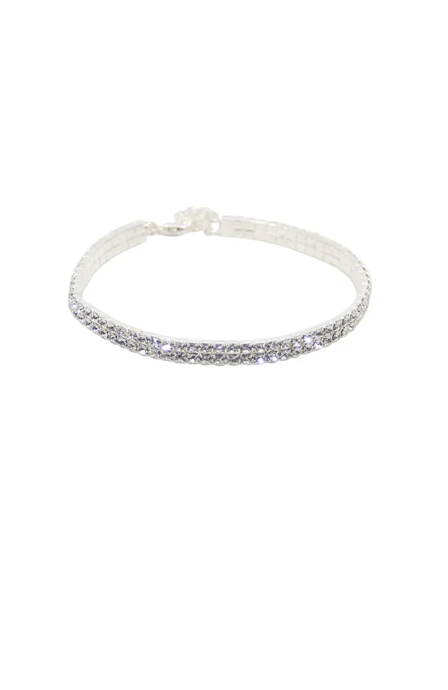 Child 2 Row Rhinestone Choker