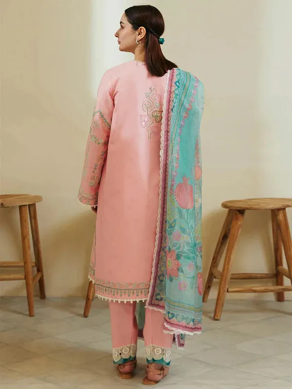 Coco by Zara Shahjahan Embroidered Lawn Unstitched 3Pc Suit D-08A ZOYA