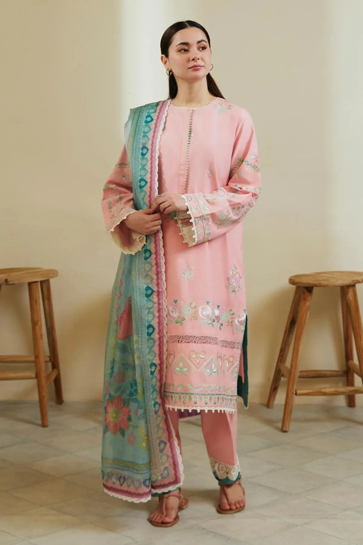 Coco by Zara Shahjahan Embroidered Lawn Unstitched 3Pc Suit D-08A ZOYA