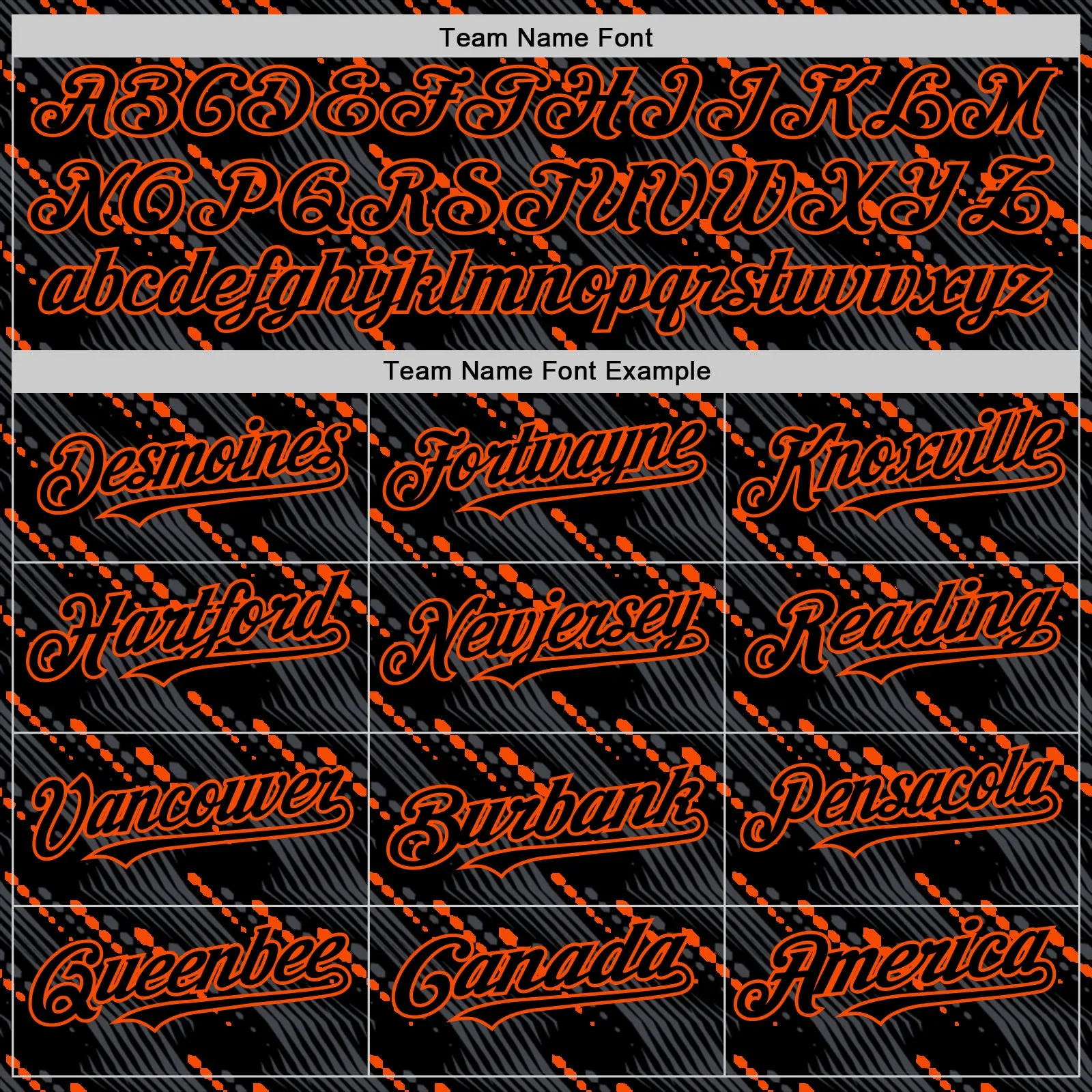 Custom Black Orange 3D Pattern Design Slant Lines Authentic Baseball Jersey