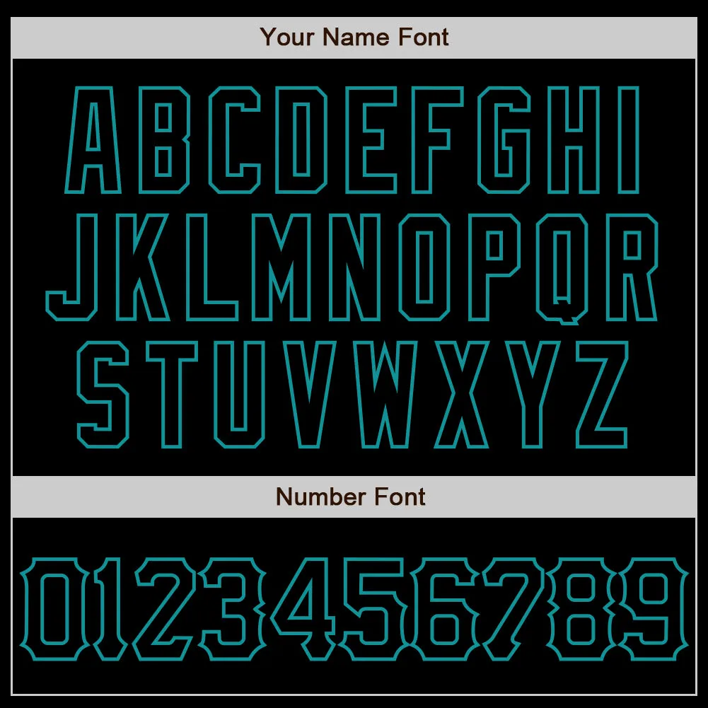 Custom Black Teal 3D Pattern Design Abstract Splatter Grunge Art Authentic Baseball Jersey