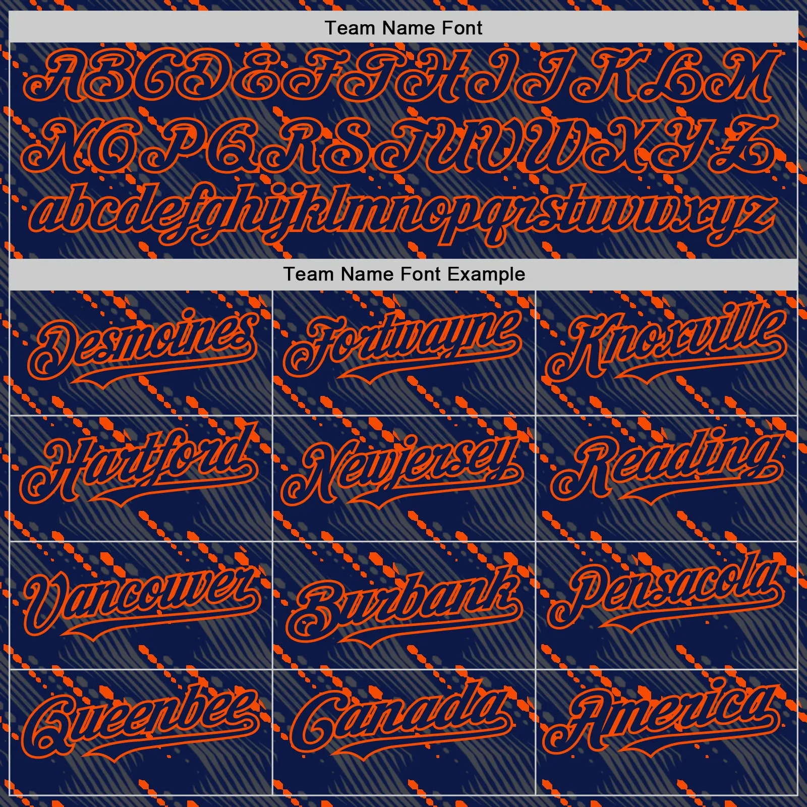 Custom Navy Orange 3D Pattern Design Slant Lines Authentic Baseball Jersey