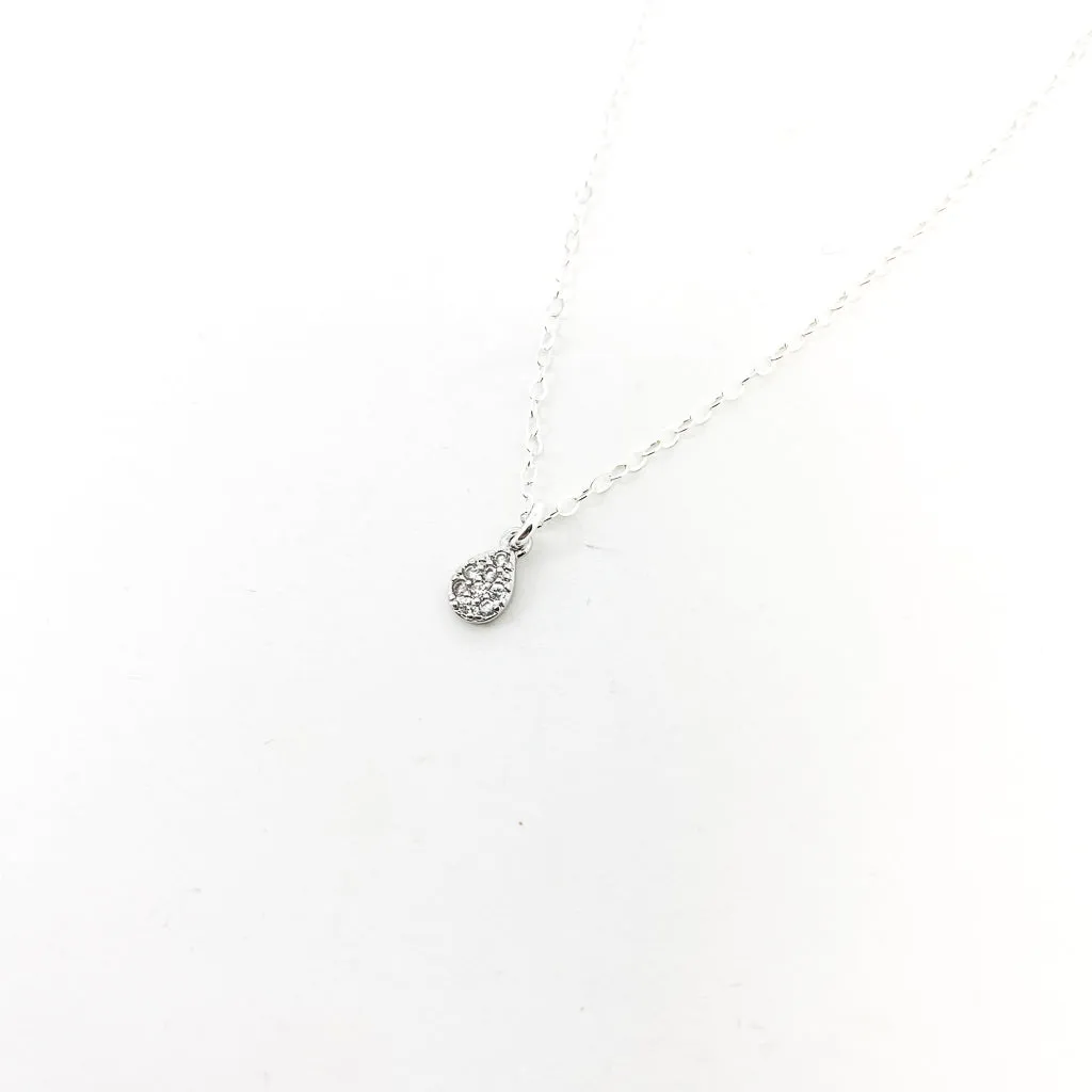Dahlia Mini Rhinestone Pendant Necklace