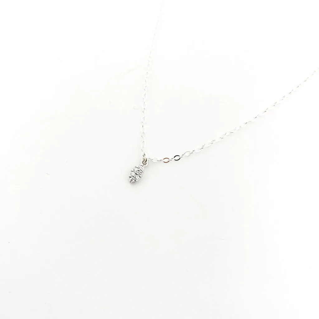 Dahlia Mini Rhinestone Pendant Necklace