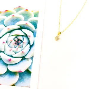 Dahlia Mini Rhinestone Pendant Necklace