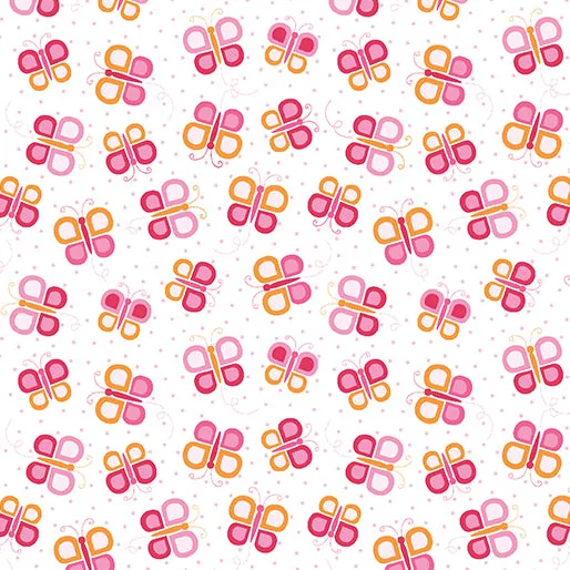 Daisy Up Butterfly Swirl Pink