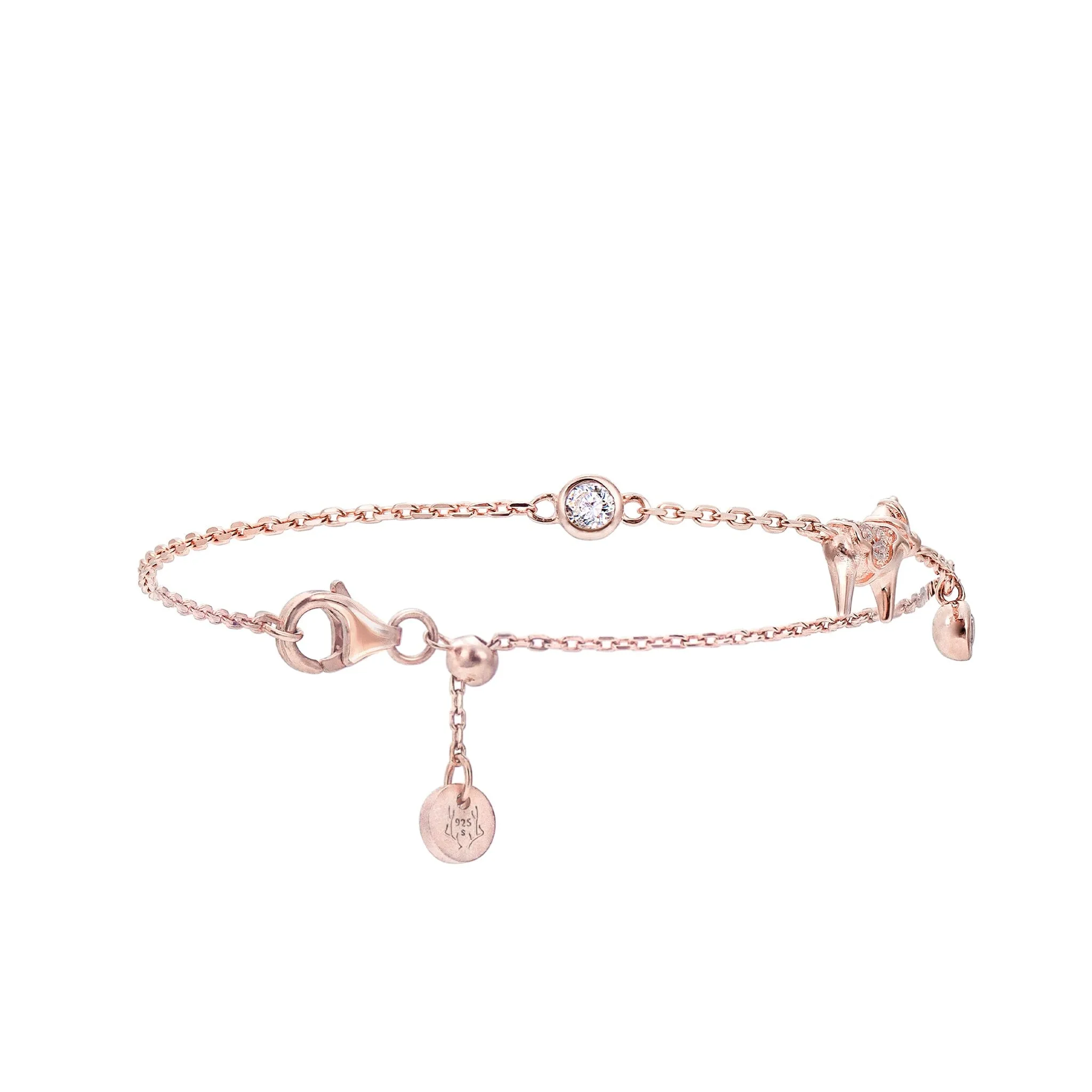 Dala Horse Rhodonite & Meteorite Stacked Bracelet