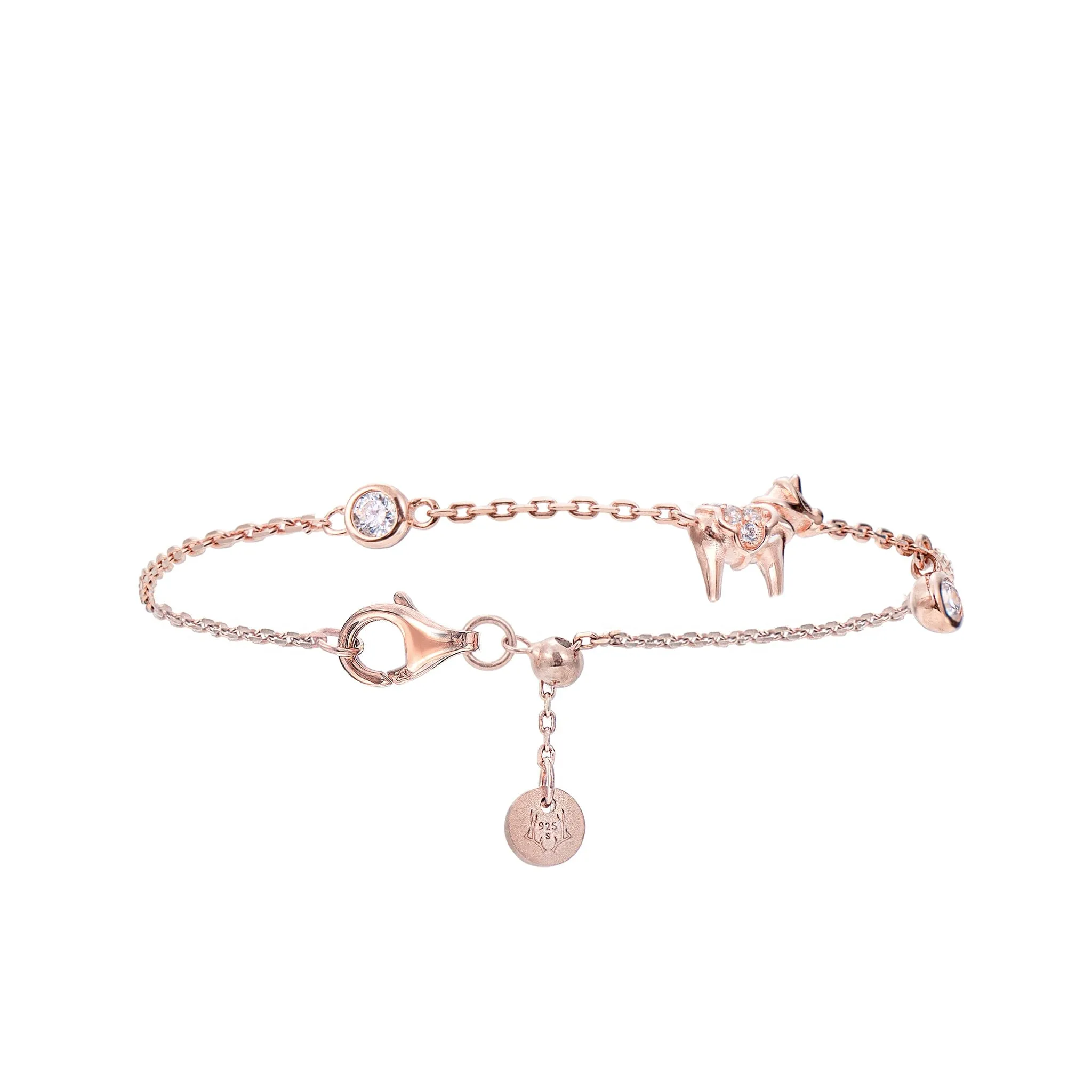 Dala Horse Rhodonite & Meteorite Stacked Bracelet