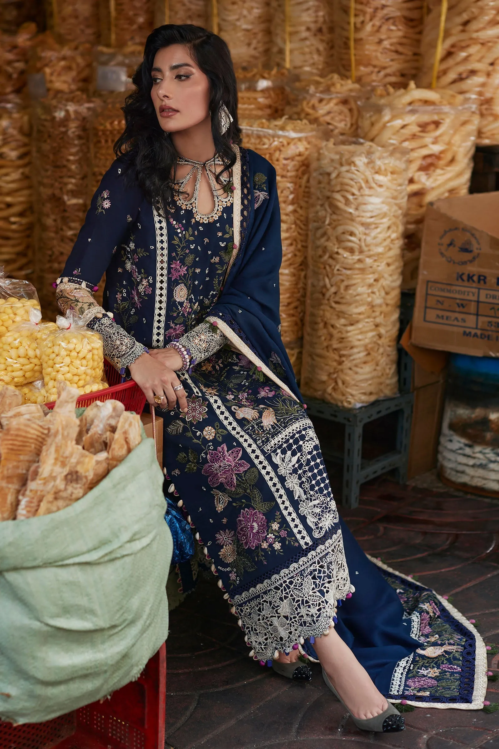 DARIEN (EW22-04) | Elan Winter Embroidered Collection | Unstitched Slub Khaddar Suits
