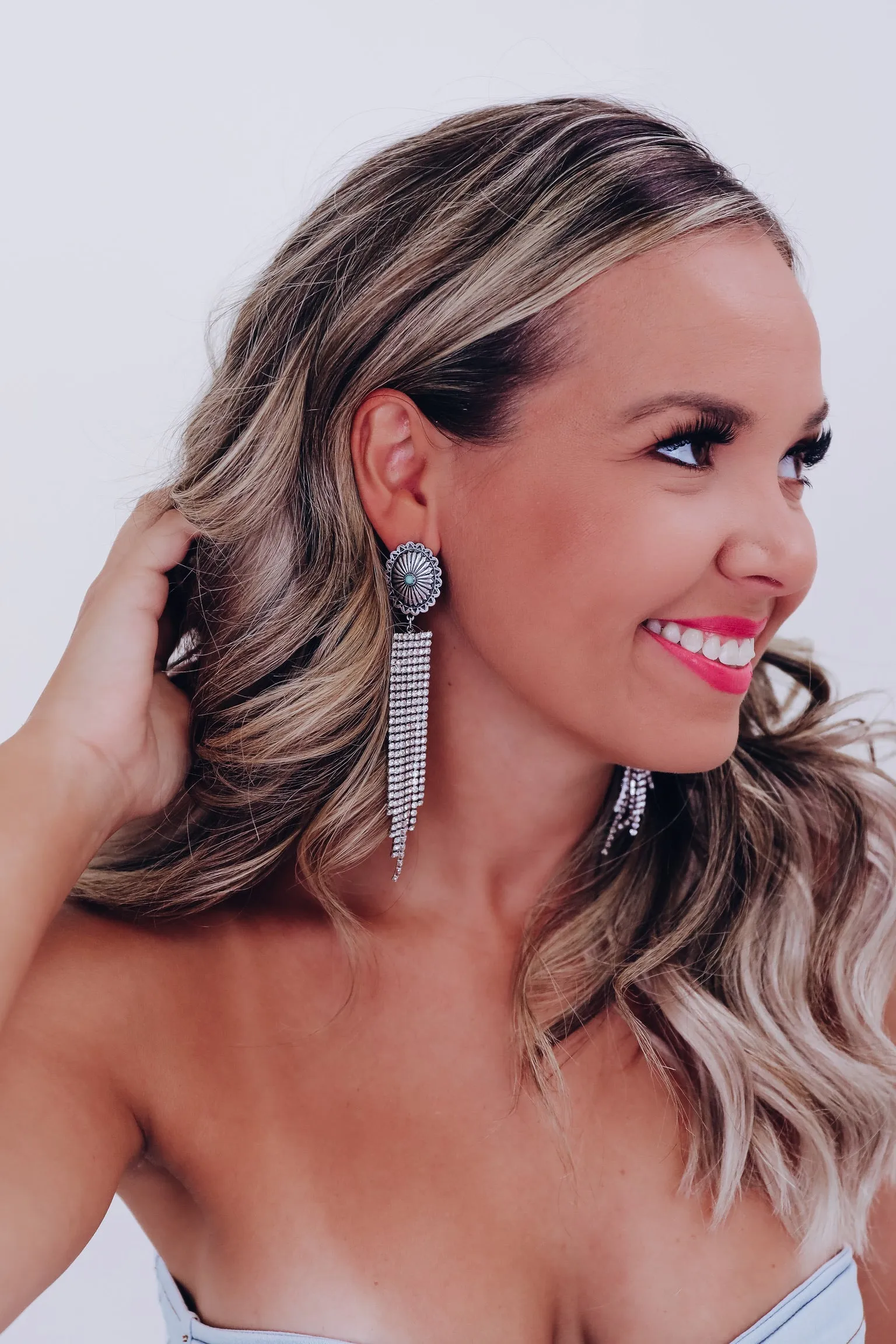 Dazzling Concho Rhinestone Earrings