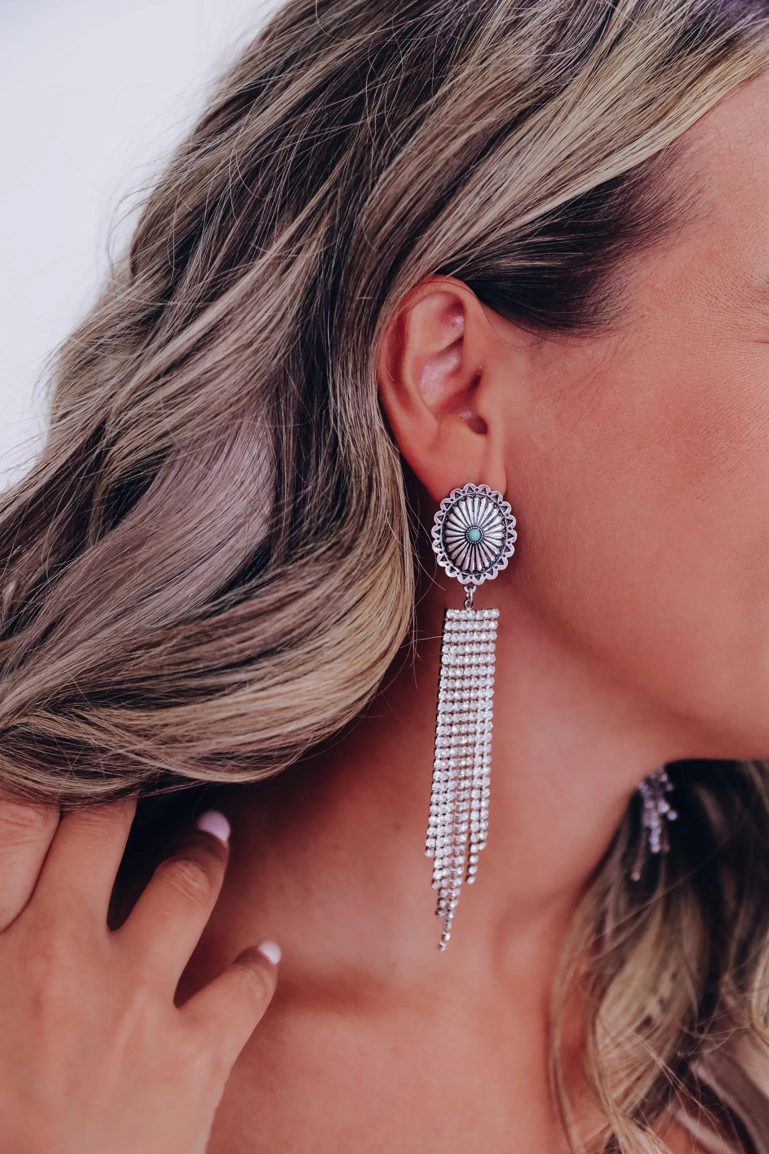 Dazzling Concho Rhinestone Earrings