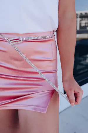 Dazzling Darling Rhinestone Belt - Silver/AB