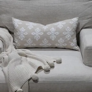 Diamond Medallion Pillow - Natural