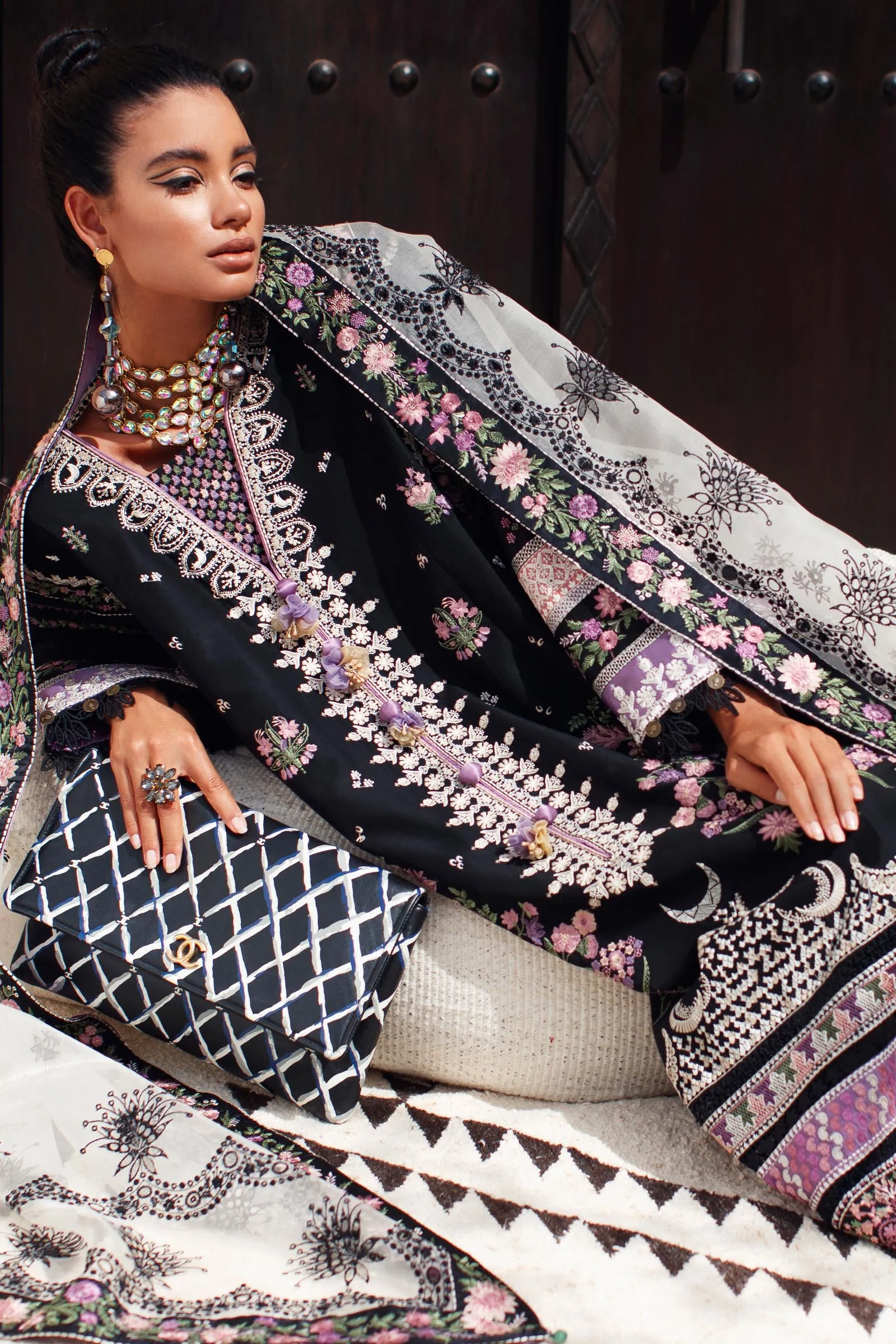 EL22-02 A (ZENEL)  | Elan Lawn 2022 | Unstitched Embroidered Lawn Suit