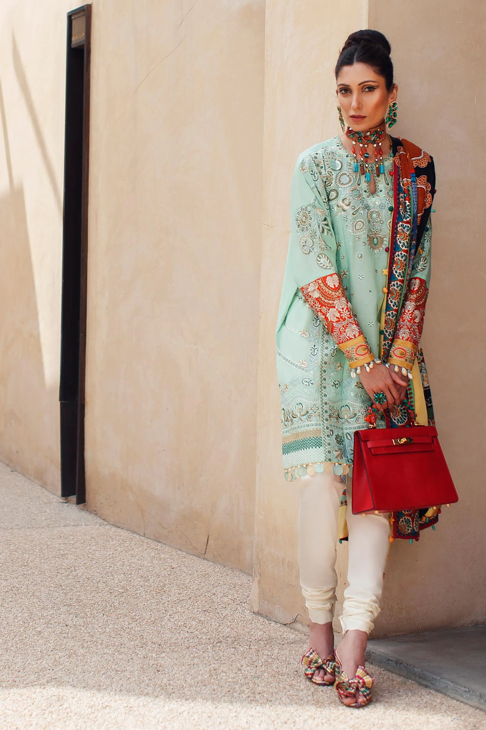 EL22-09 B (NIMA)  | Elan Lawn 2022 | Unstitched Embroidered Lawn Suit