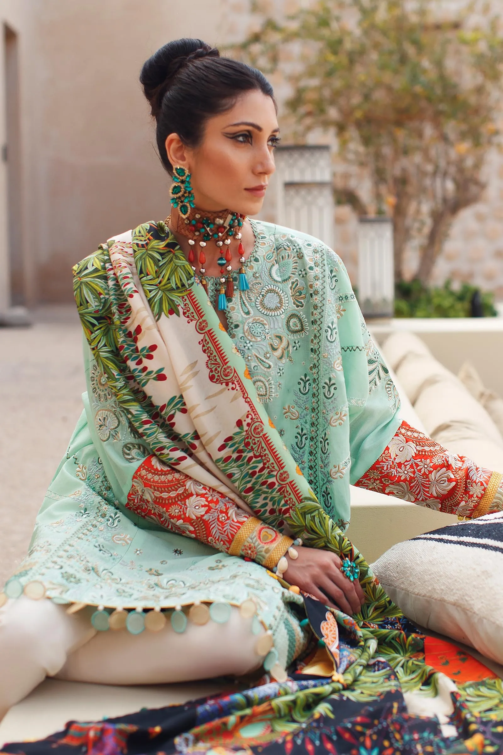 EL22-09 B (NIMA)  | Elan Lawn 2022 | Unstitched Embroidered Lawn Suit
