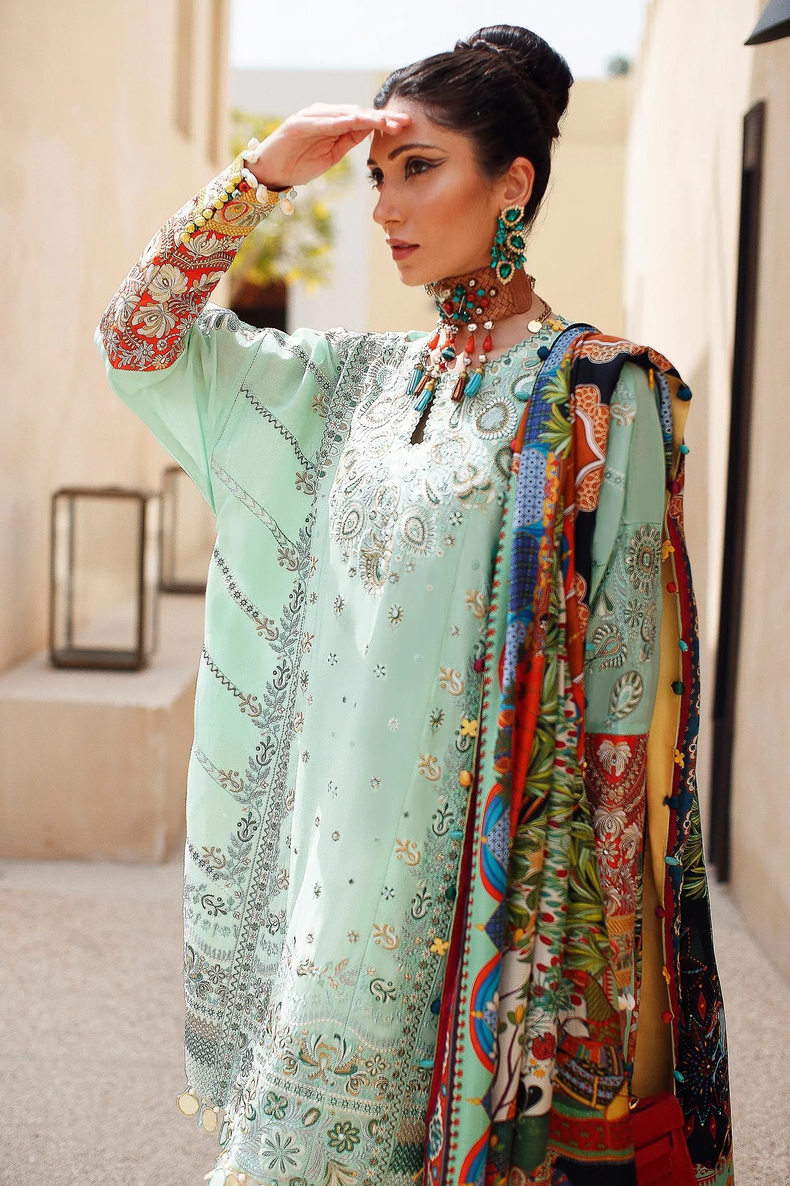 EL22-09 B (NIMA)  | Elan Lawn 2022 | Unstitched Embroidered Lawn Suit