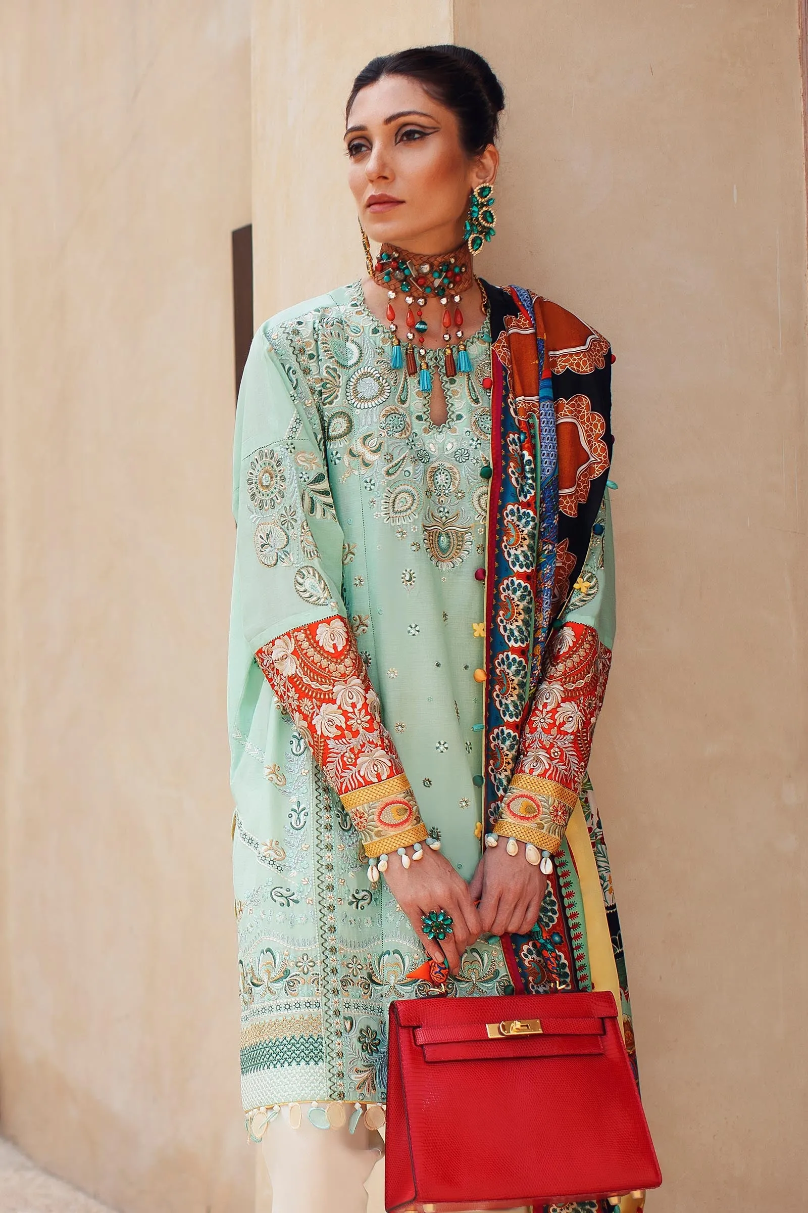 EL22-09 B (NIMA)  | Elan Lawn 2022 | Unstitched Embroidered Lawn Suit