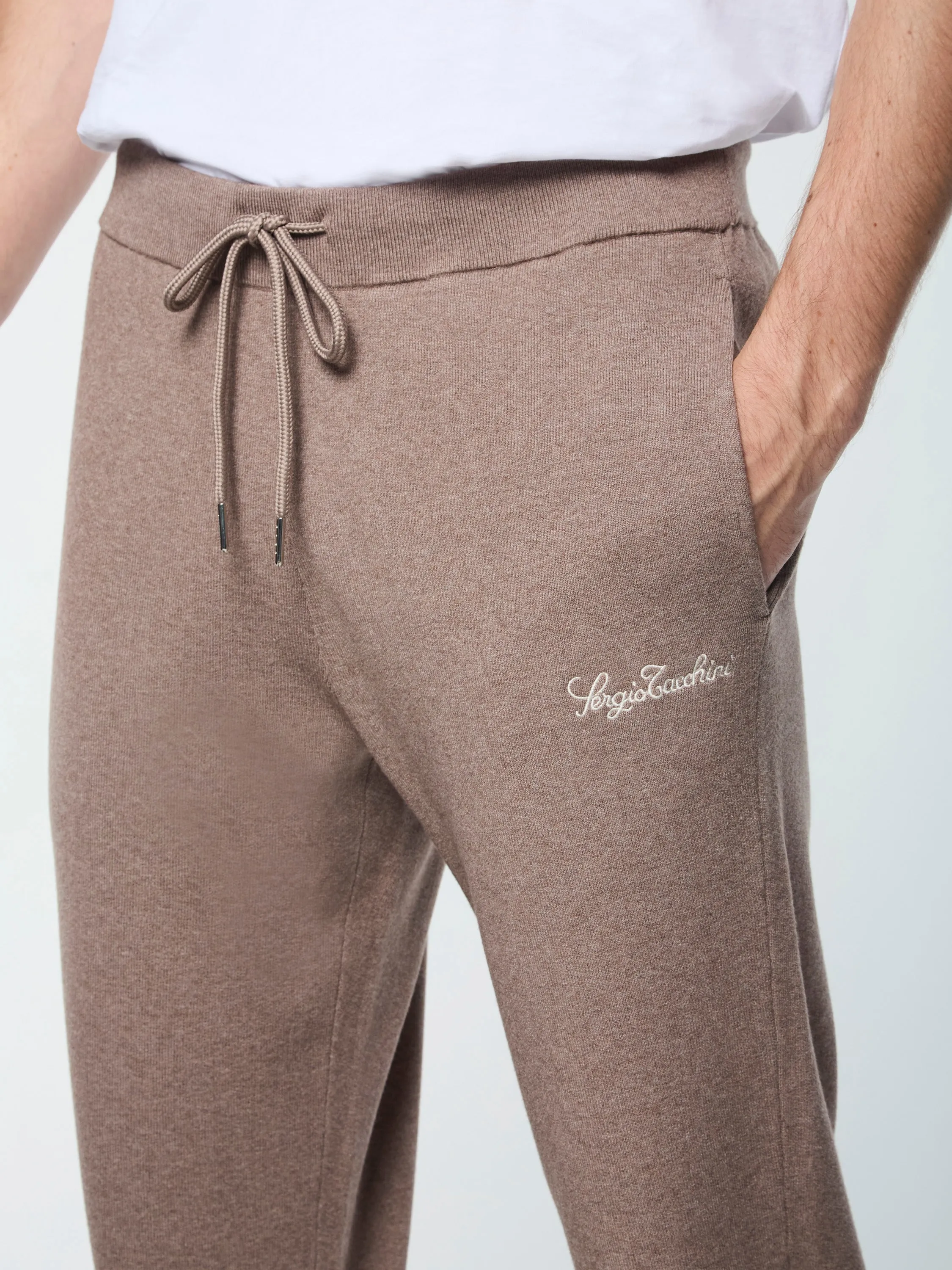 Enzo Track Pant- Taupe Grey