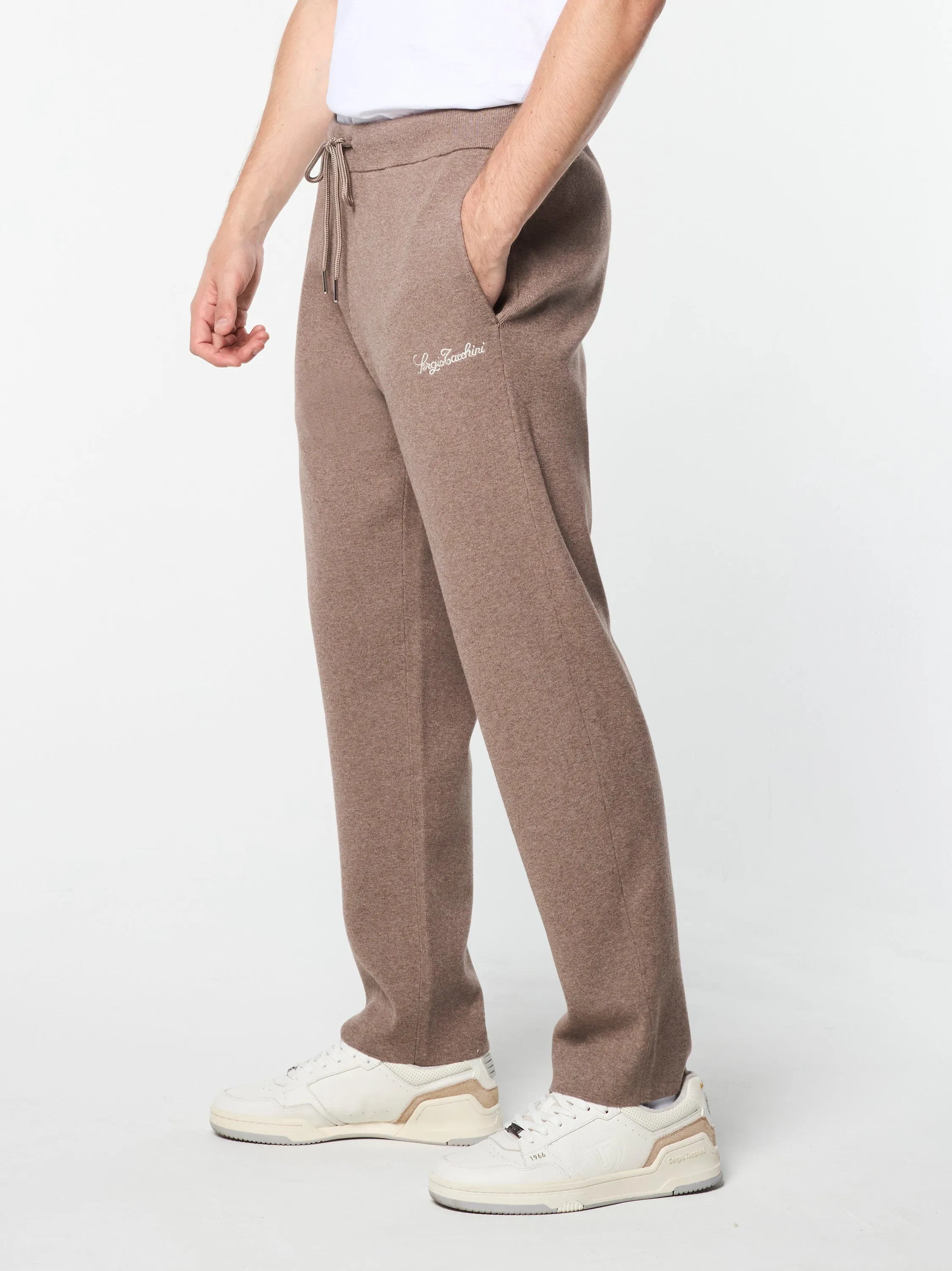 Enzo Track Pant- Taupe Grey