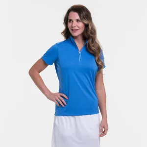 EP NY Short Sleeve Zip Mock Polo - Mariner