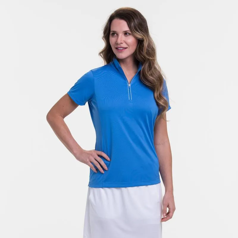 EP NY Short Sleeve Zip Mock Polo - Mariner