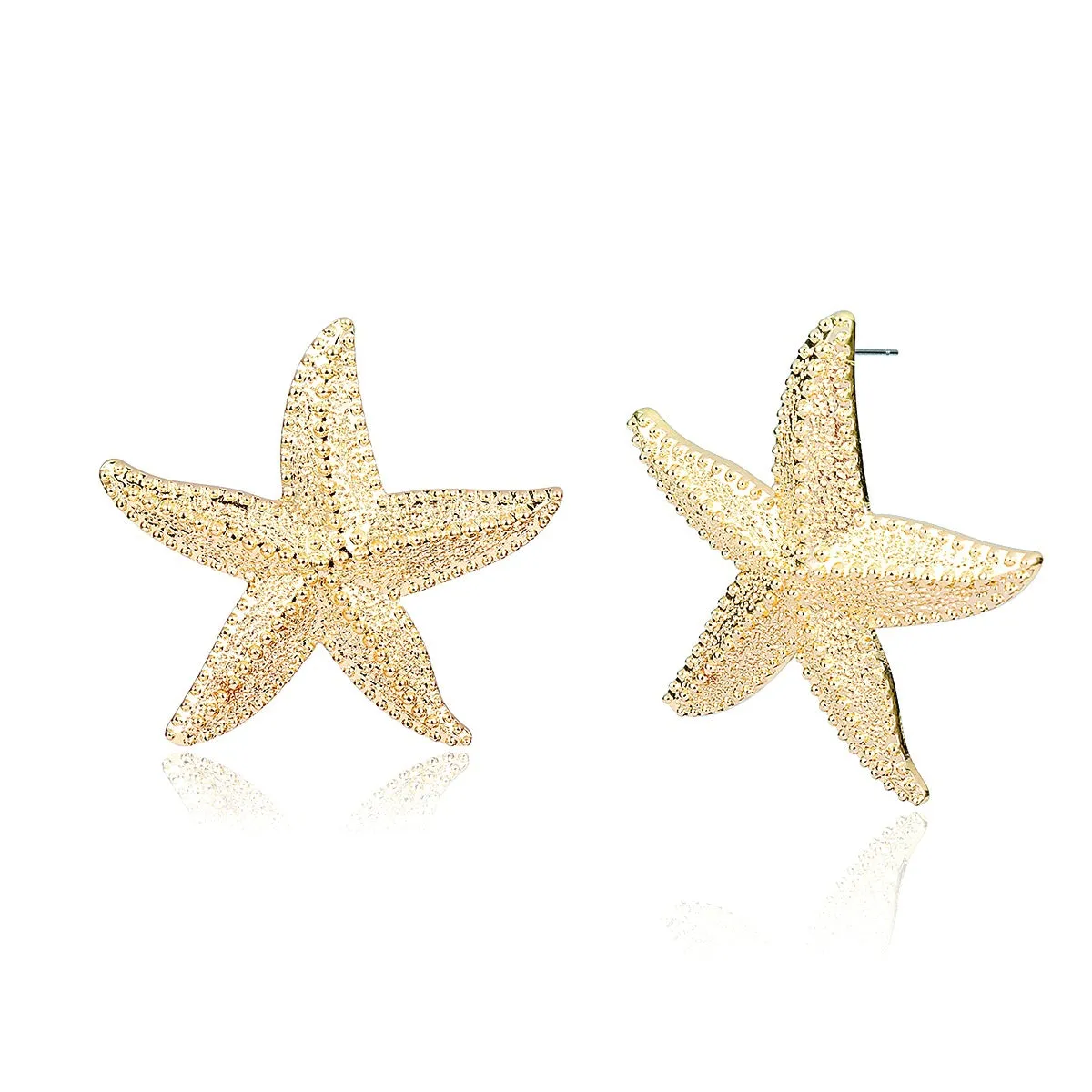 Europe and America Cross Border Ornament Simple Hemp Noodles Shanghai Style Exaggerated Earrings Women Personalized Three-Dimensional Starfish Ethnic Style Ear Studs