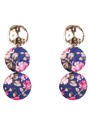 Exaggerated Big Brand Alloy Earrings Personalized Tide Female Flower Shape Earrings Accessories
