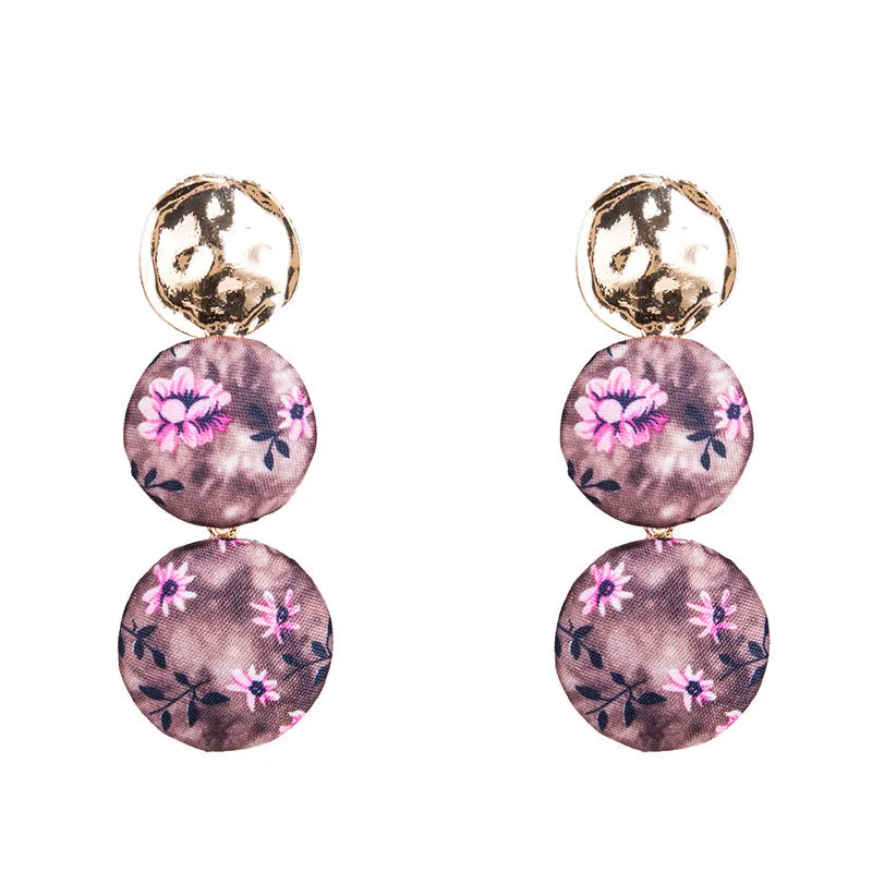 Exaggerated Big Brand Alloy Earrings Personalized Tide Female Flower Shape Earrings Accessories