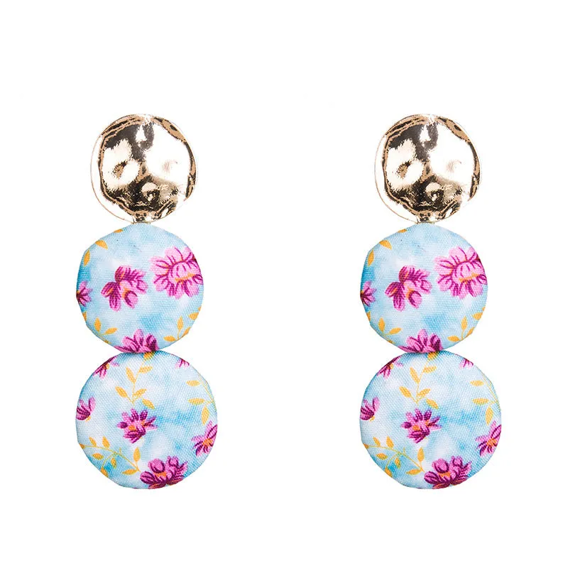 Exaggerated Big Brand Alloy Earrings Personalized Tide Female Flower Shape Earrings Accessories