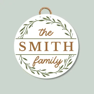Family Wreath Door Hanger