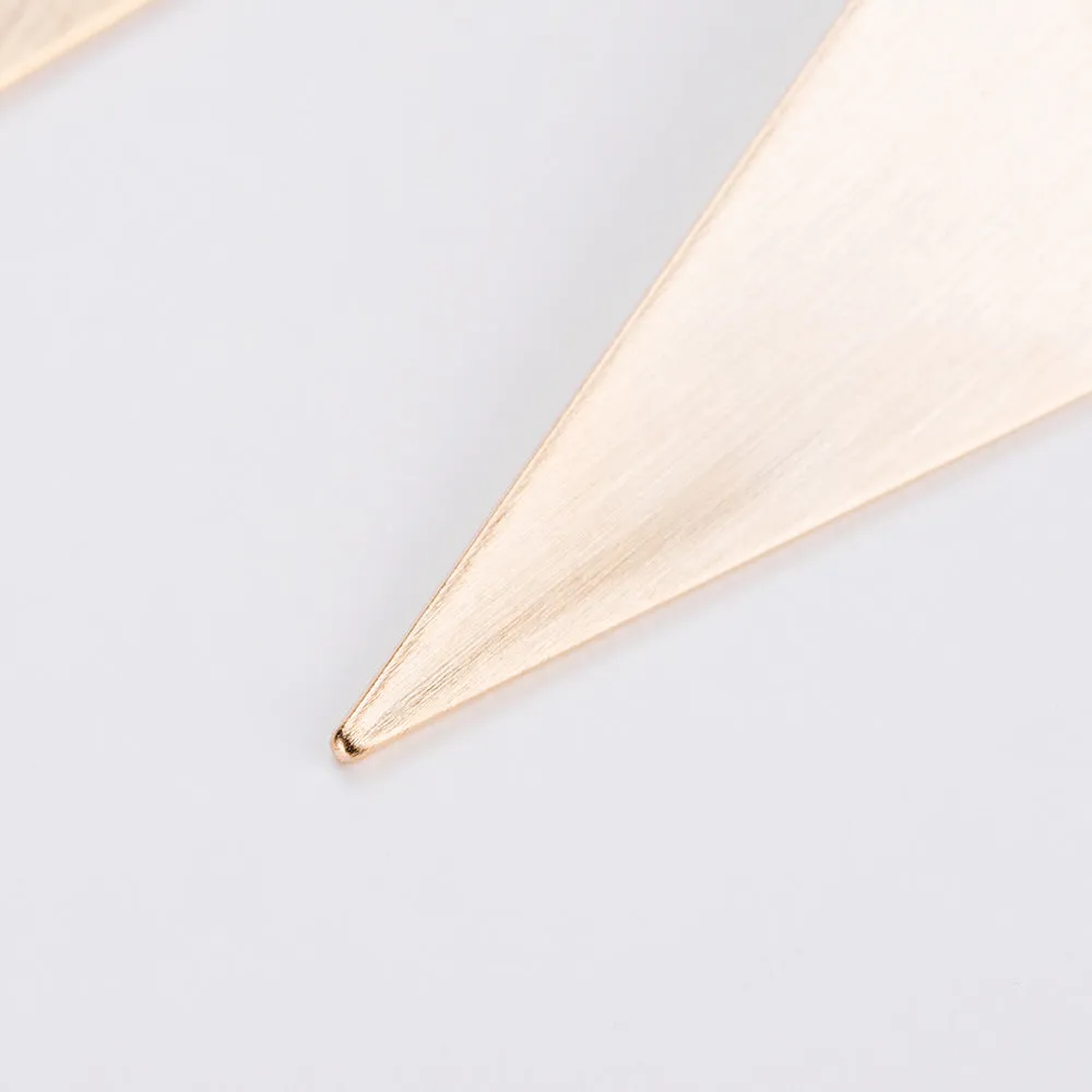 Fashion Exaggerated Geometric Earrings High-end Big Three-dimensional Triangle Long Earrings Personalized Earrings Accessories