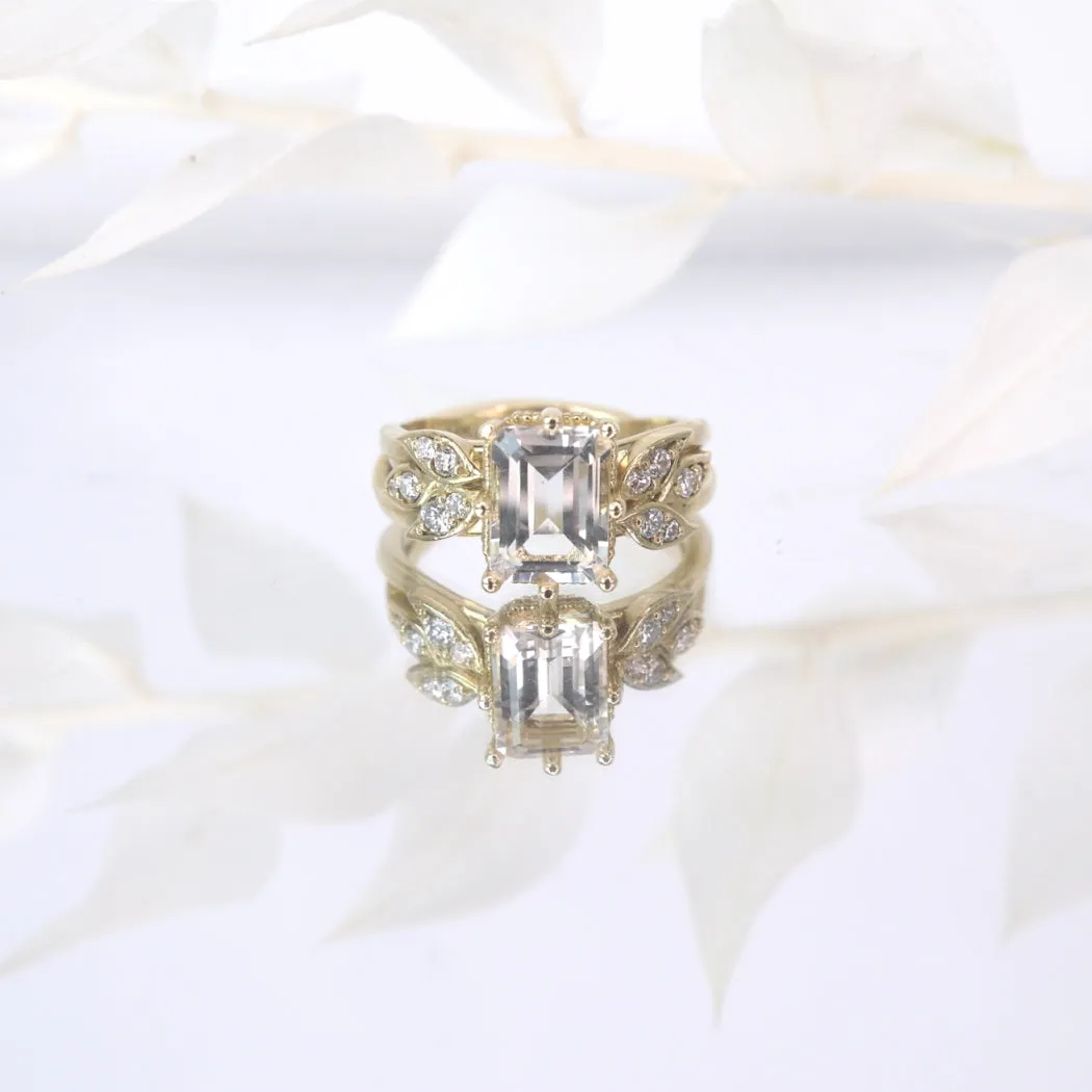 'Feathered Wing of Leaves' Gold Diamond Ring