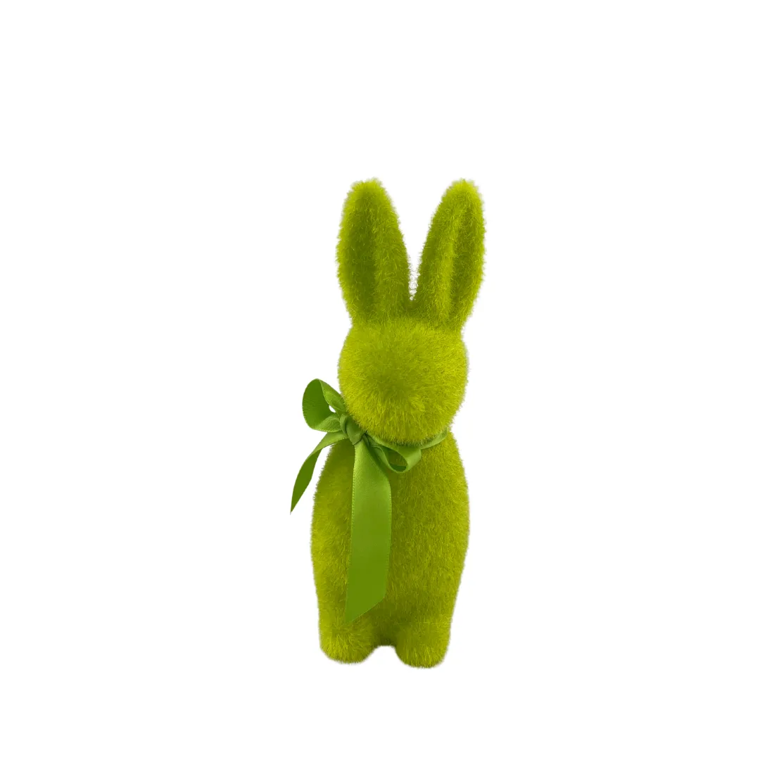 Flocked Button Nose Bunny, Small