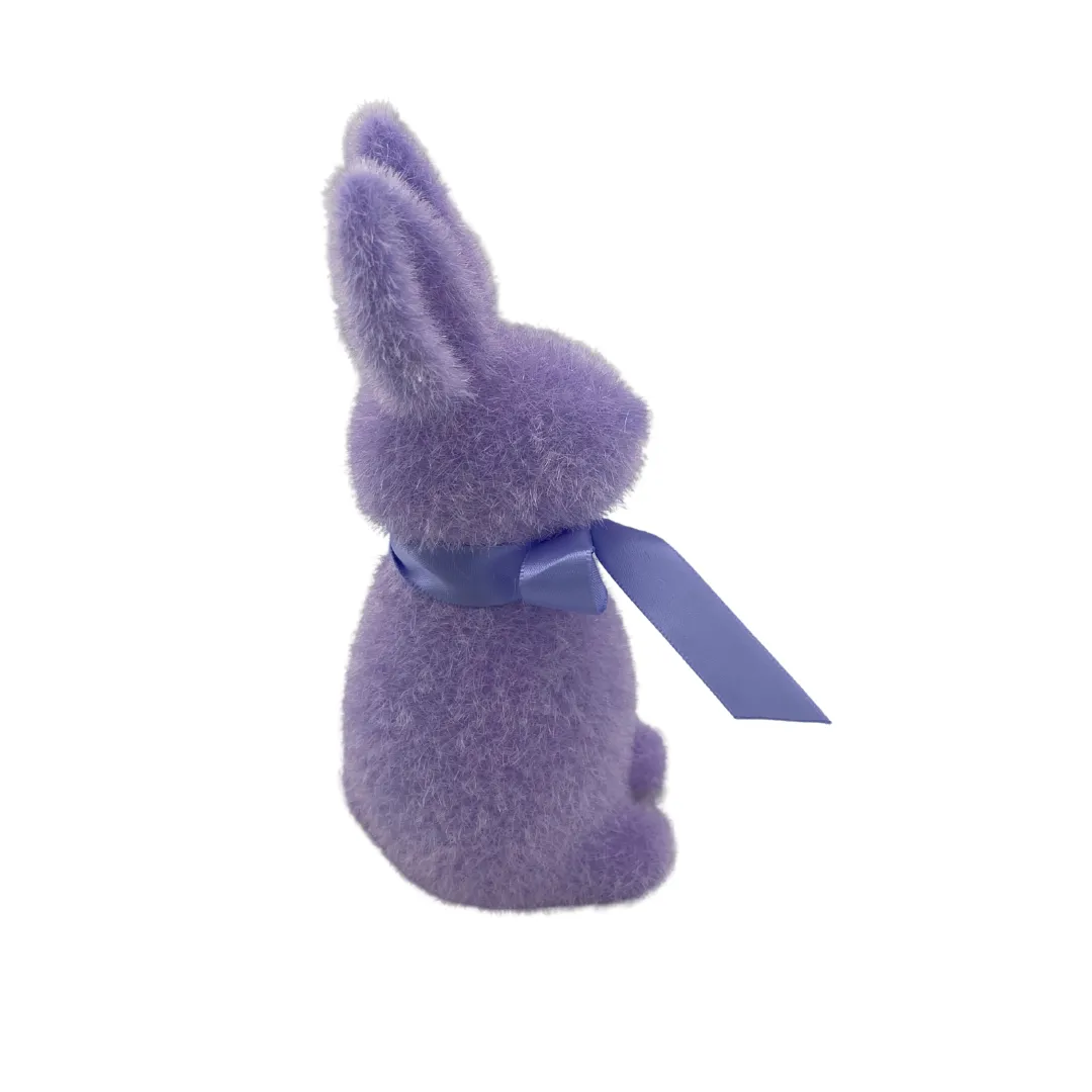 Flocked Button Nose Bunny, Small