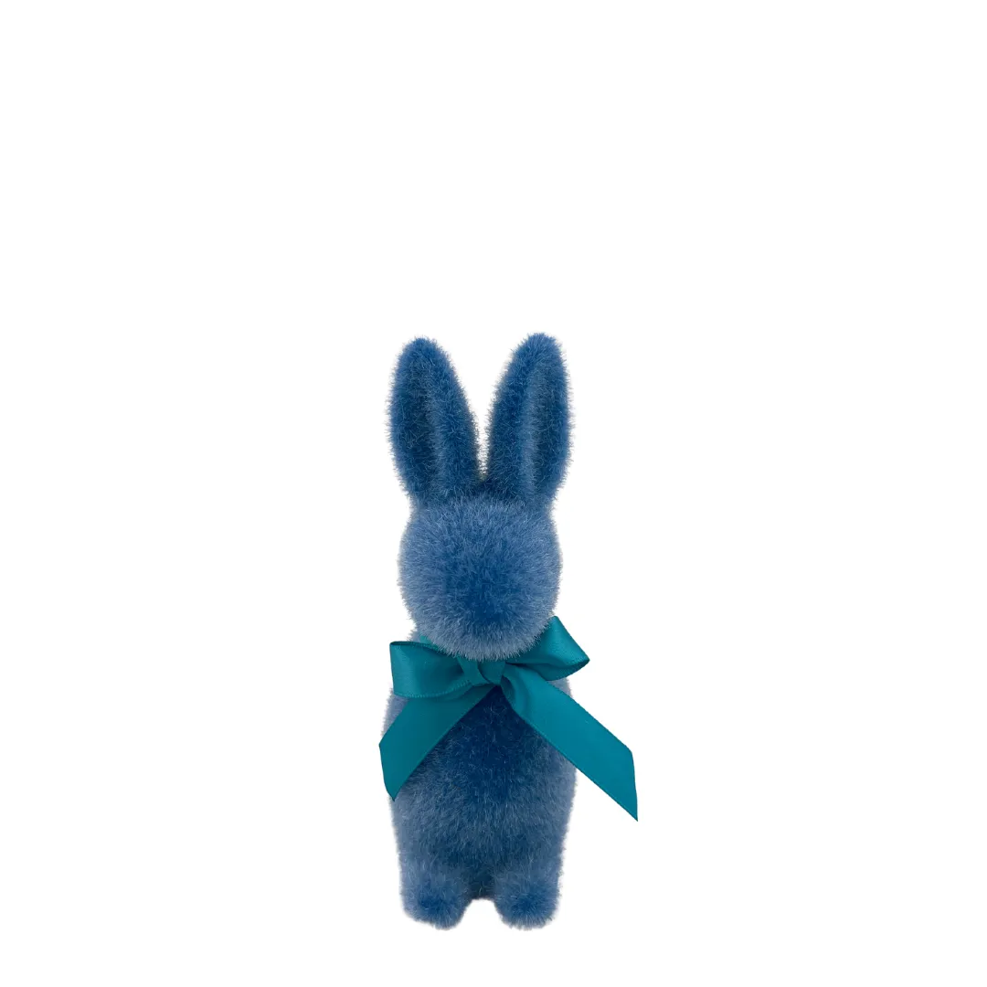 Flocked Button Nose Bunny, Small