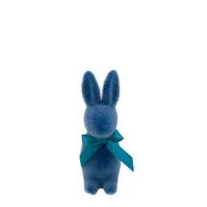 Flocked Button Nose Bunny, Small