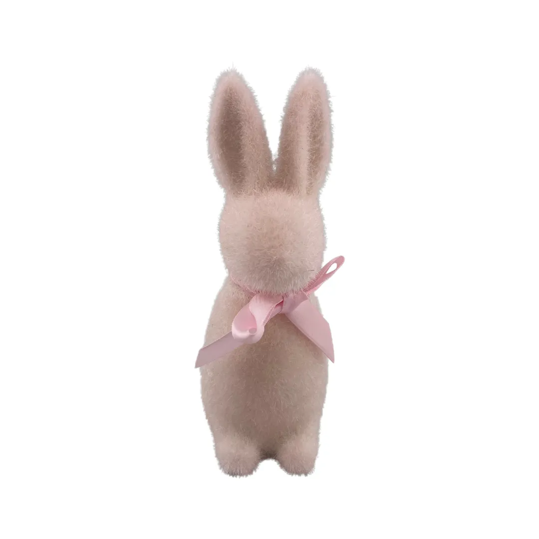 Flocked Button Nose Bunny, Small