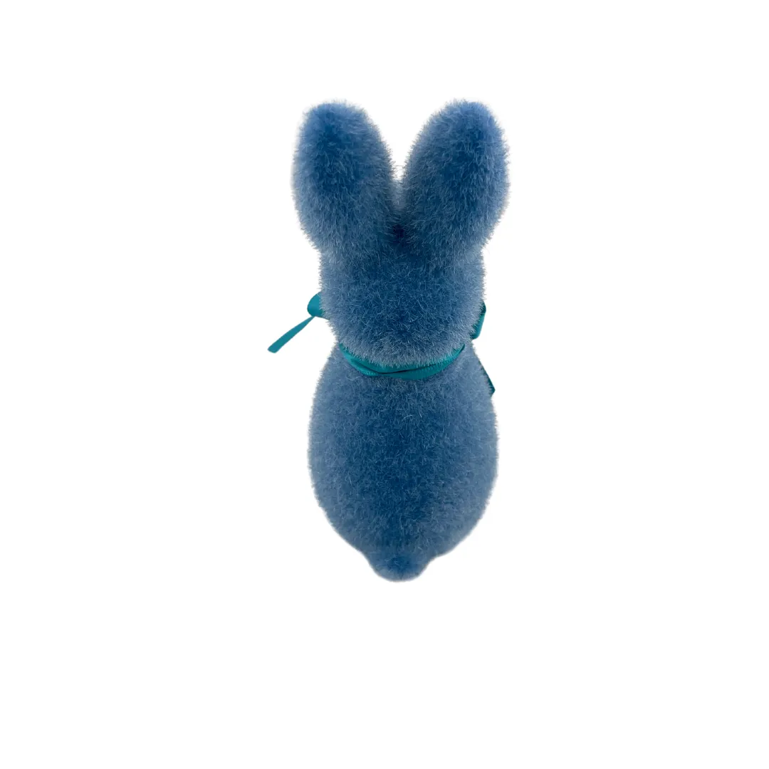 Flocked Button Nose Bunny, Small