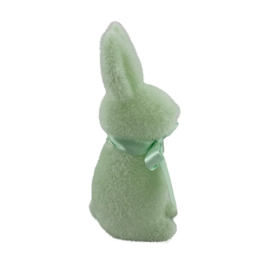 Flocked Button Nose Bunny, Small