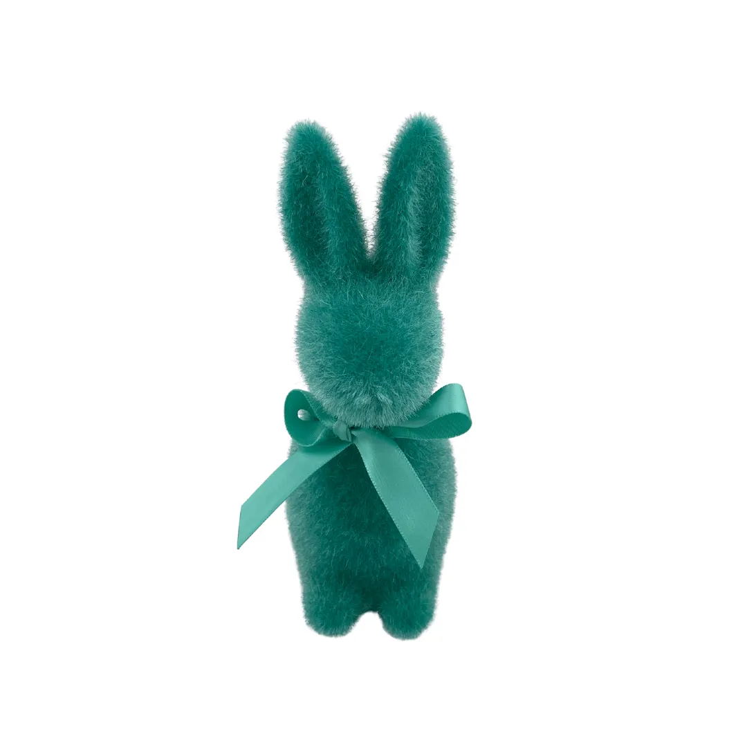 Flocked Button Nose Bunny, Small
