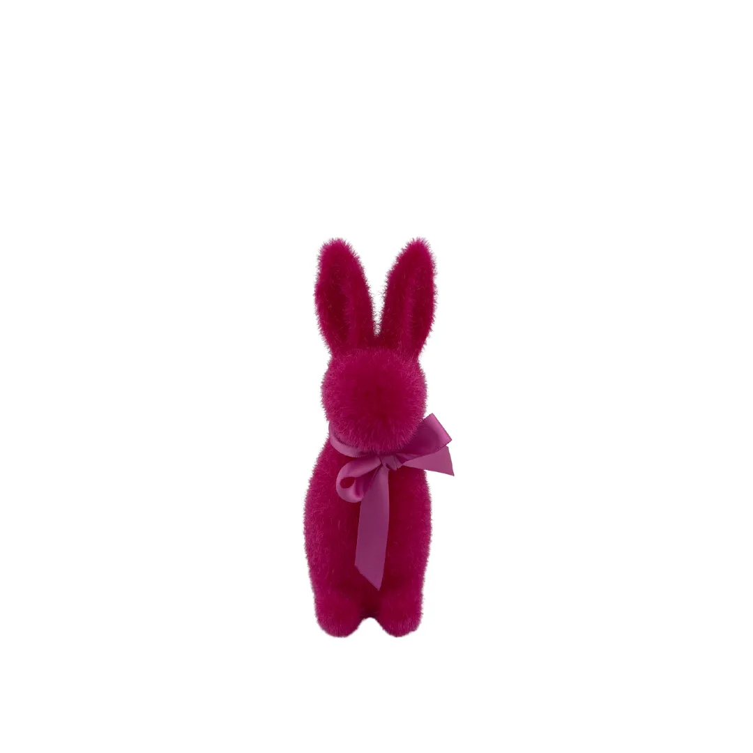 Flocked Button Nose Bunny, Small